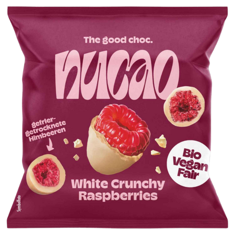 Nucoa | Organic Vegan Raspberries & White Cocoa | 50g Bag