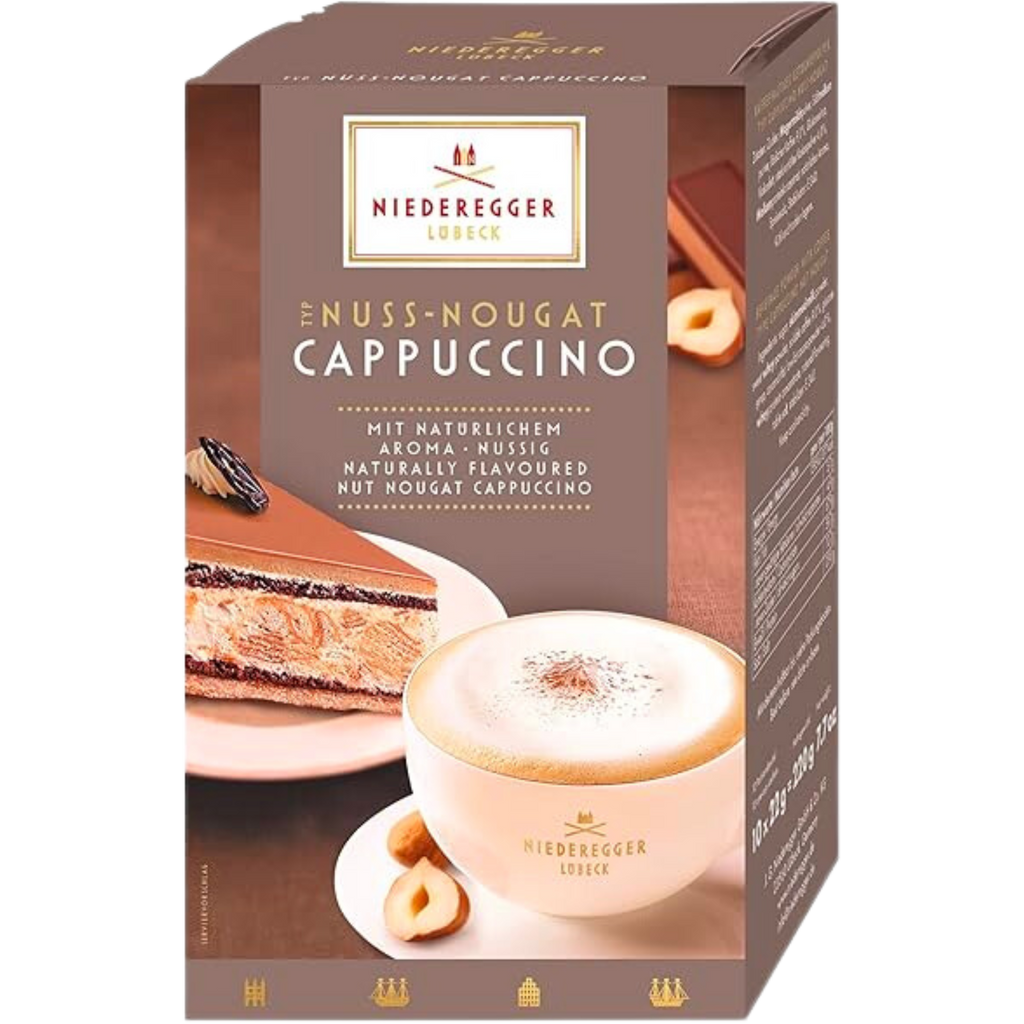 Niederegger Hazelnut Cappuccino Coffee (10 Sachets) BB End 15.5.24