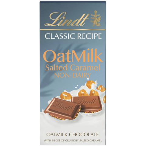 Lindt Non Dairy Oat Milk Vegan Salted Caramel Chocolate Bar | 100g Bar