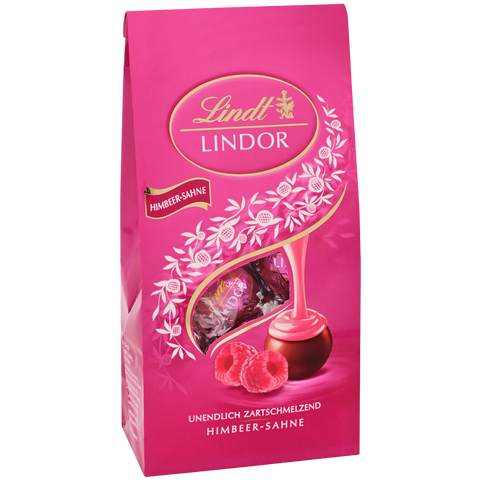 Raspberries & Cream Milk Chocolate Lindt Lindor | 137g Bag