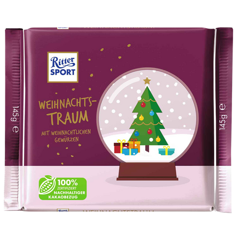 Ritter Sport | Christmas Dream Milk Chocolate Bar | 145g