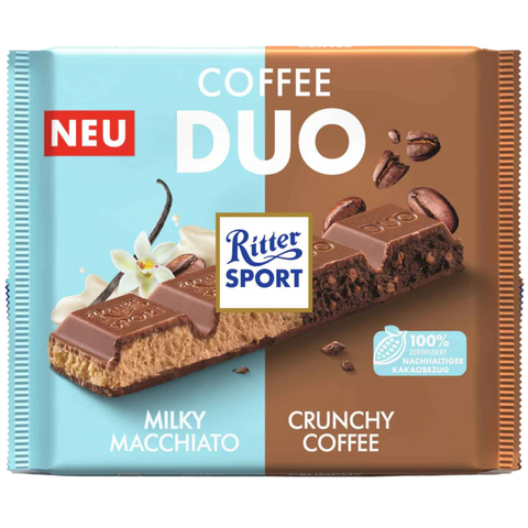 Ritter Sport Duo | Coffee & Macchiato Milk Chocolate | 218g
