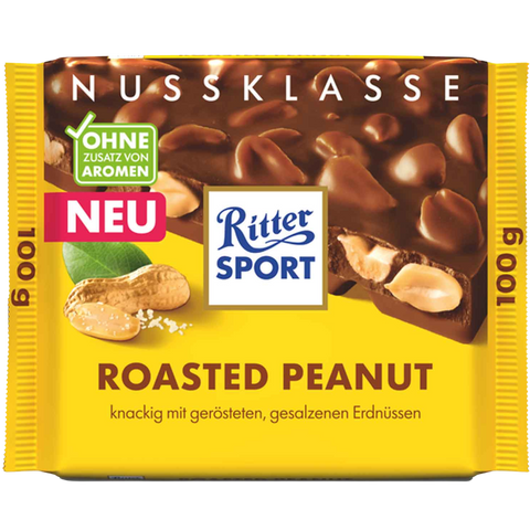 Ritter Sport | Roasted Peanut Milk Chocolate Bar | 100g