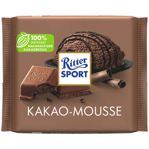 Ritter Sport | Cocoa Mousse Milk Chocolate Bar | 100g