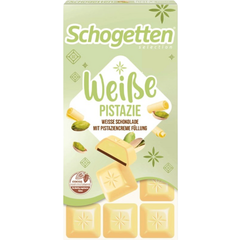Schogetten | White Pistachio White Chocolate | 100g Box | BB End Dec 25