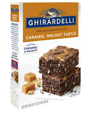 Ghirardelli Caramel & Walnut Turtle Brownie Mix (524g)