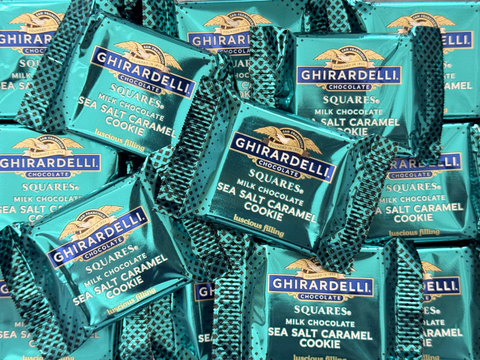NEW | Ghirardelli Salted Caramel Cookie Milk Chocolate Square | 15g