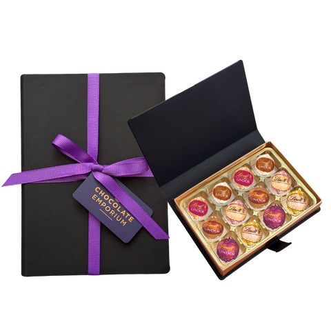 Lindt Lindor | Dessert Chocolate Collection Gift Box | 12 Chocolates | 6 Varieties