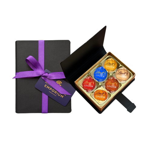 Lindt Lindor | Milk Chocolate Collection Gift Box | 6 Chocolates | 6 Varieties