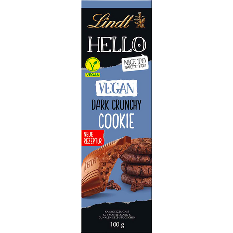 Lindt Hello VEGAN Cookie Milk Chocolate Bar (100g)