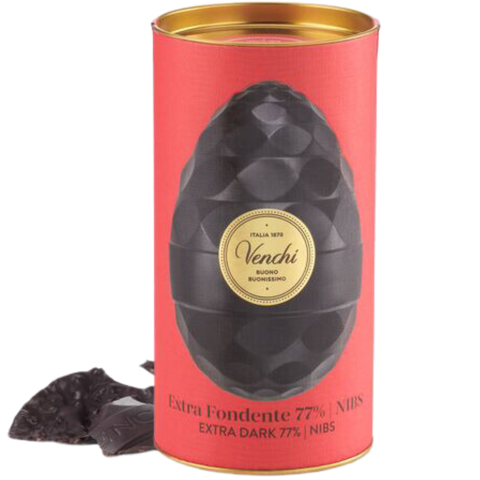 Venchi VEGAN Easter Egg | 77% Extra Dark Chocolate | 150g