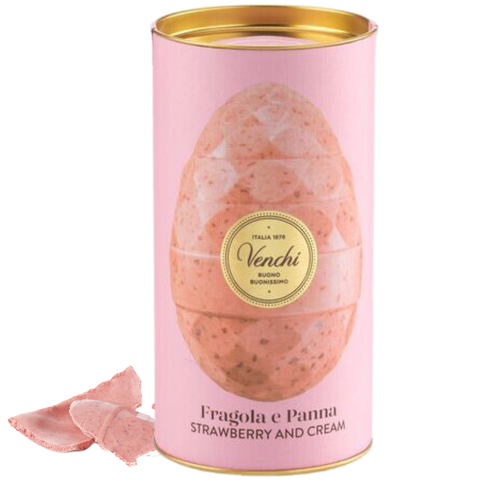 Venchi Easter Egg | Strawberry & Cream White Chocolate | 150g