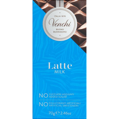 Venchi | No Added Sugar Latte Milk Chocolate Bar | 70g