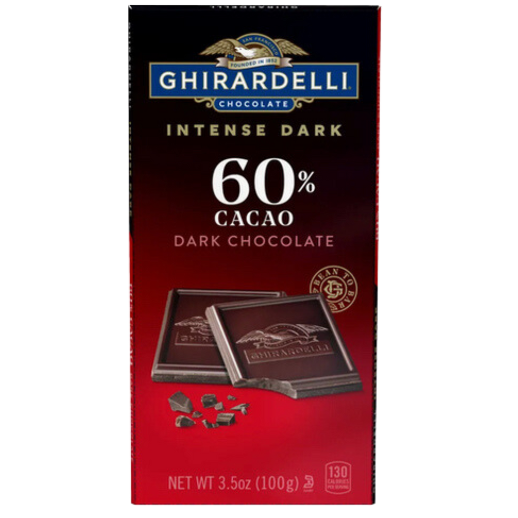 Ghirardelli 60% Dark Chocolate Bar (100g) – Chocolate Emporium