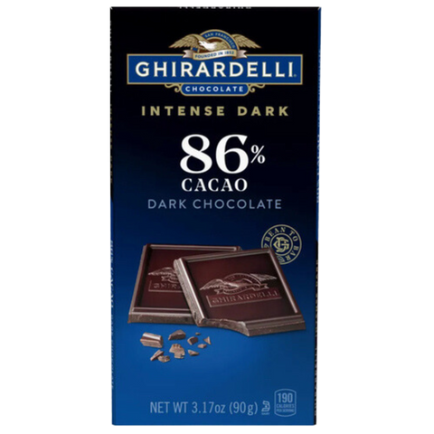 Ghirardelli 86% Dark Chocolate Bar (100g)