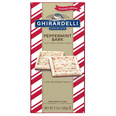 Ghirardelli Peppermint Bark Chocolate Bar (100g)