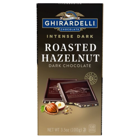 Ghirardelli Roasted Hazelnut Dark Chocolate Bar (100g)