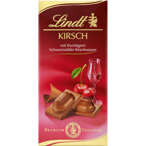 Lindt | Kirsch Milk Chocolate | 100g Bar