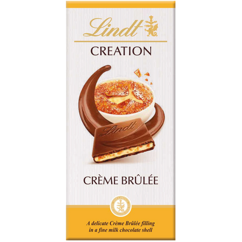 Lindt Creation | Creme Brulee Milk Chocolate | 150g Bar