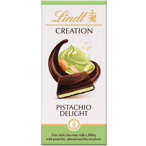 Lindt Creation | Pistachio Delight Dark Chocolate | 150g Bar