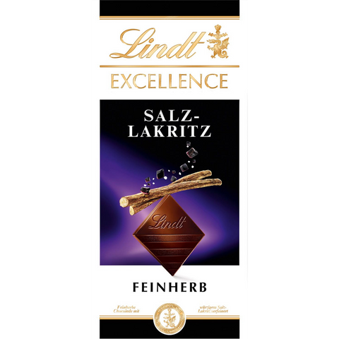 Lindt Excellence Dark Salt & Liquorice | 100g Bar