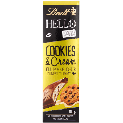 Lindt Hello Cookies & Cream (100g Bar)