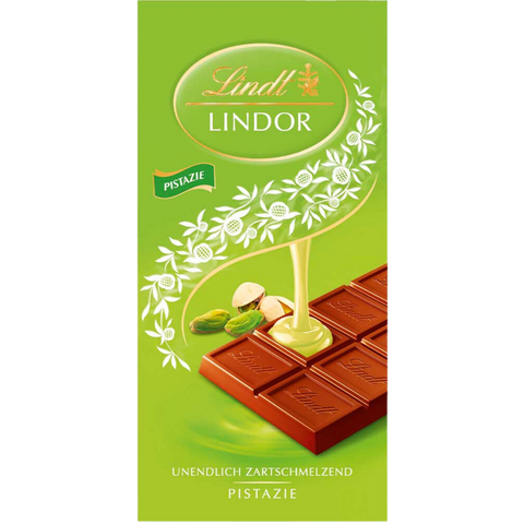 Lindt Lindor | Pistachio Milk Chocolate | 100g Bar