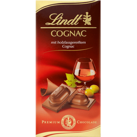 Lindt | Cognac Milk Chocolate | 100g Bar