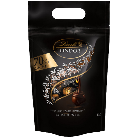 70% Extra Dark Chocolate Lindt Lindor (1kg Bag)