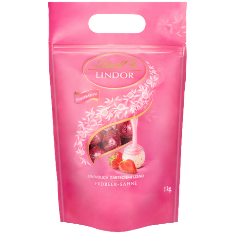 Strawberries & Cream Lindt Lindor | 1kg Bag | BB End June 24